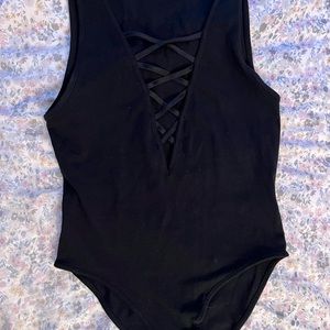 Topshop Petite Black Bodysuit